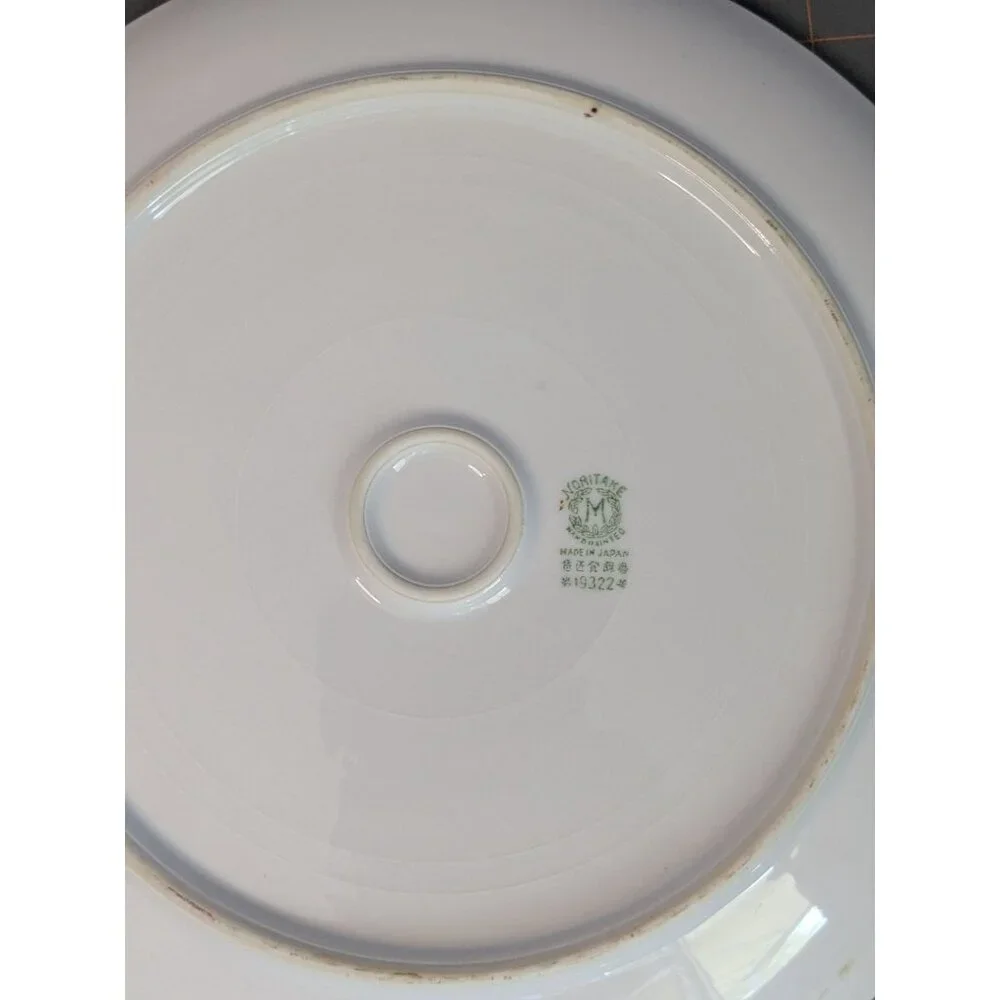 Noritake Hand-Painted Azalea Floral Porcelain Cake Plate open Handles 9.25" - Picture 5 of 15